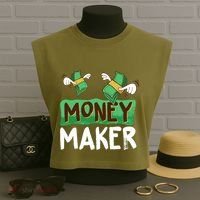 Classic Money Maker Rich Man Rules Dollars Business Gift Garment-Dyed Women's Muscle Tee thumb 3