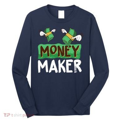Classic Money Maker Rich Man Rules Dollars Business Gift Long Sleeve Shirt