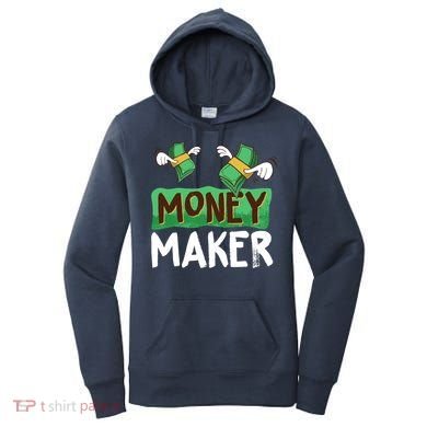 Classic Money Maker Rich Man Rules Dollars Business Gift Women's Hoodie