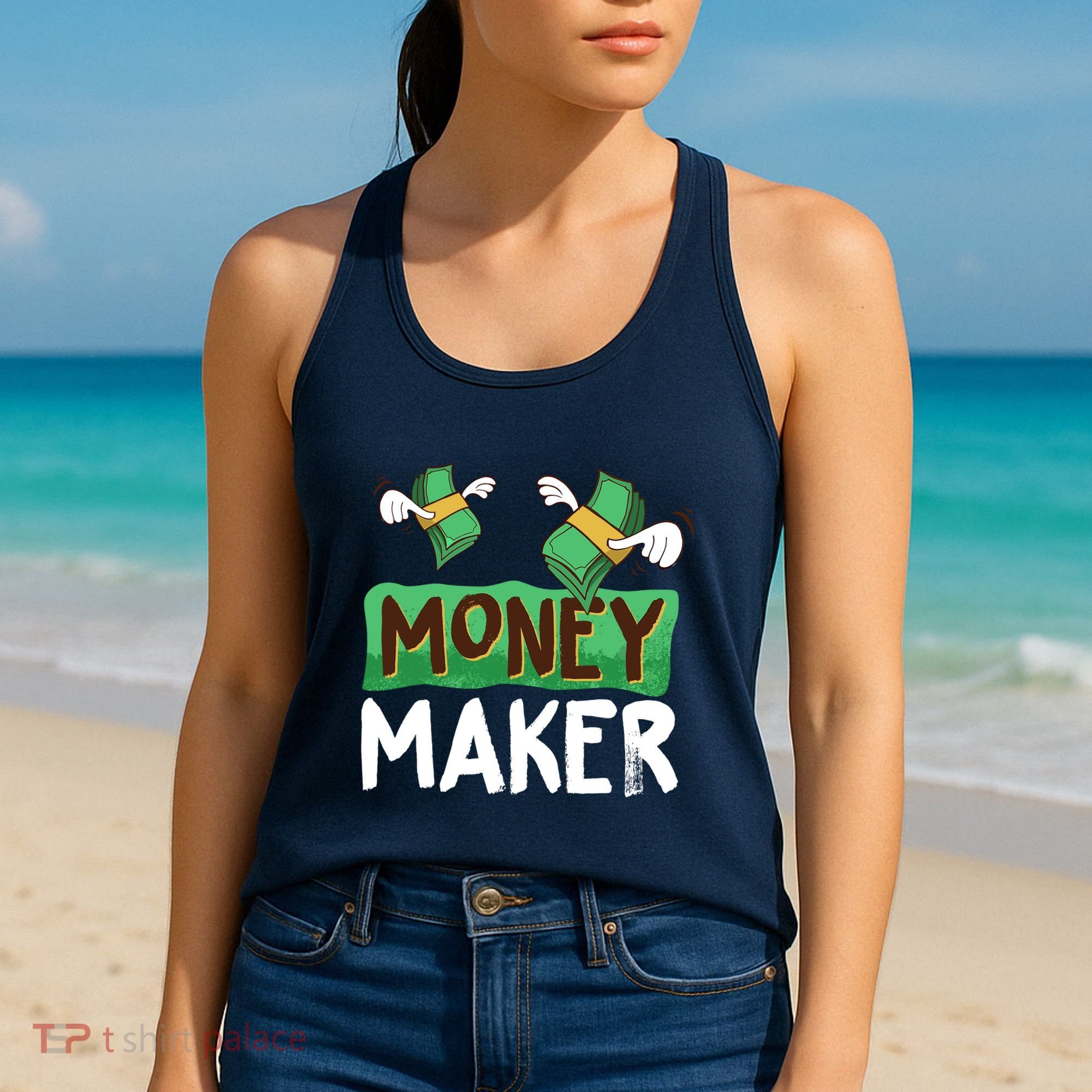 Classic Money Maker Rich Man Rules Dollars Business Gift Women's Tank Top