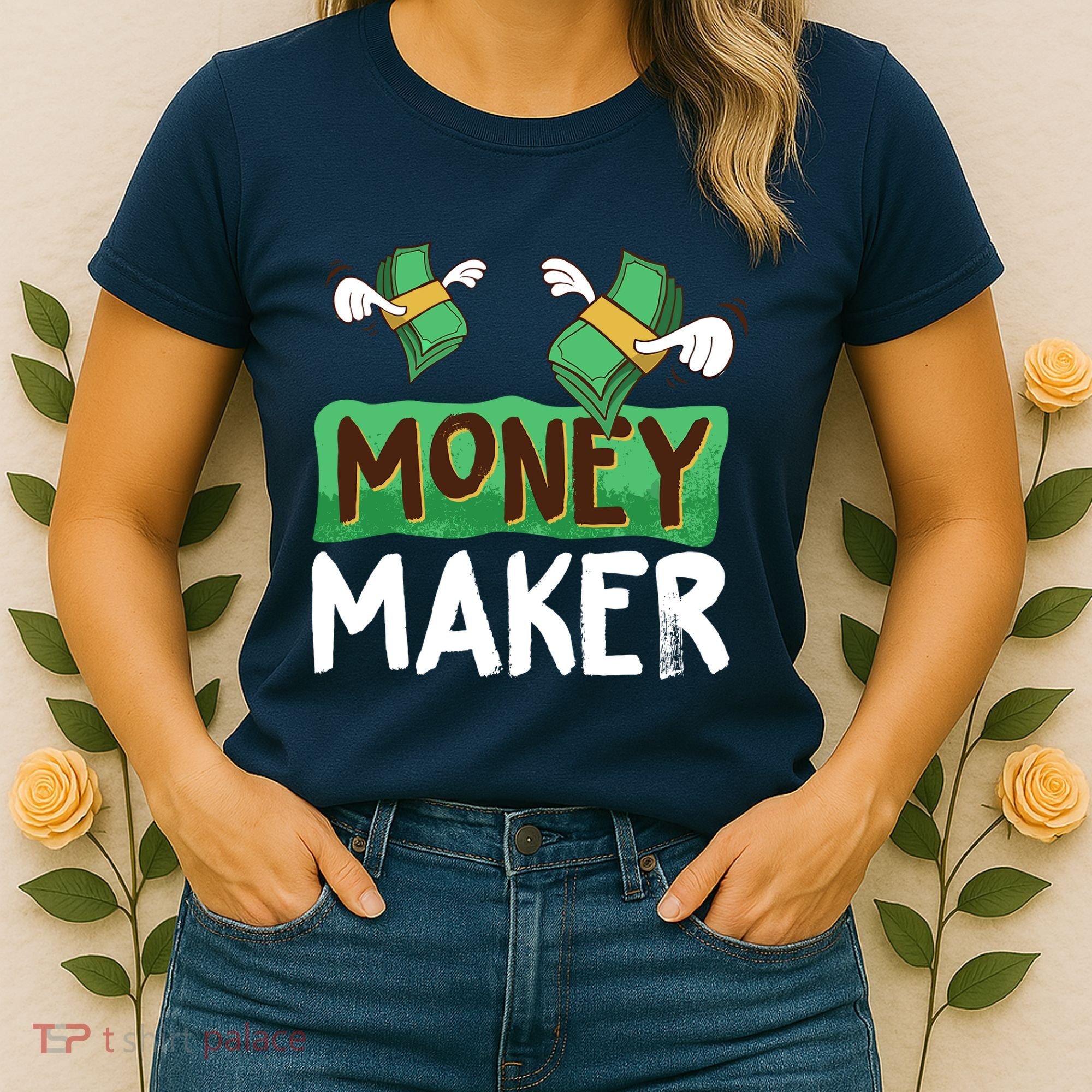 Classic Money Maker Rich Man Rules Dollars Business Gift Women's T-Shirt