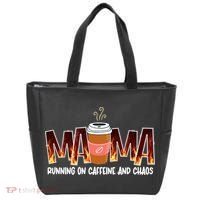 Coffee Mom MAMA Running On Caffeine And Chaos Tote Bag thumb 0