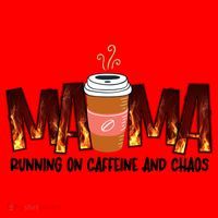 Coffee Mom MAMA Running On Caffeine And Chaos Santa Hat thumb 1