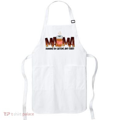 Coffee Mom MAMA Running On Caffeine And Chaos Apron