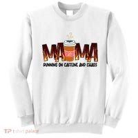 Coffee Mom MAMA Running On Caffeine And Chaos Sweatshirt thumb 0