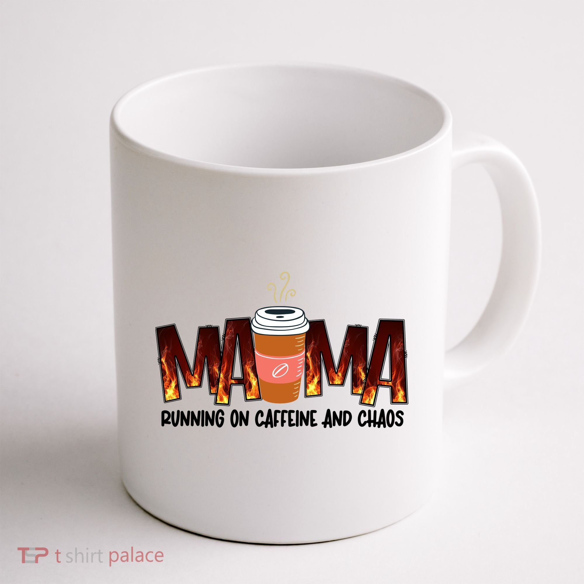 Coffee Mom MAMA Running On Caffeine And Chaos Coffee Mug
