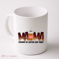 Coffee Mom MAMA Running On Caffeine And Chaos Coffee Mug thumb 0