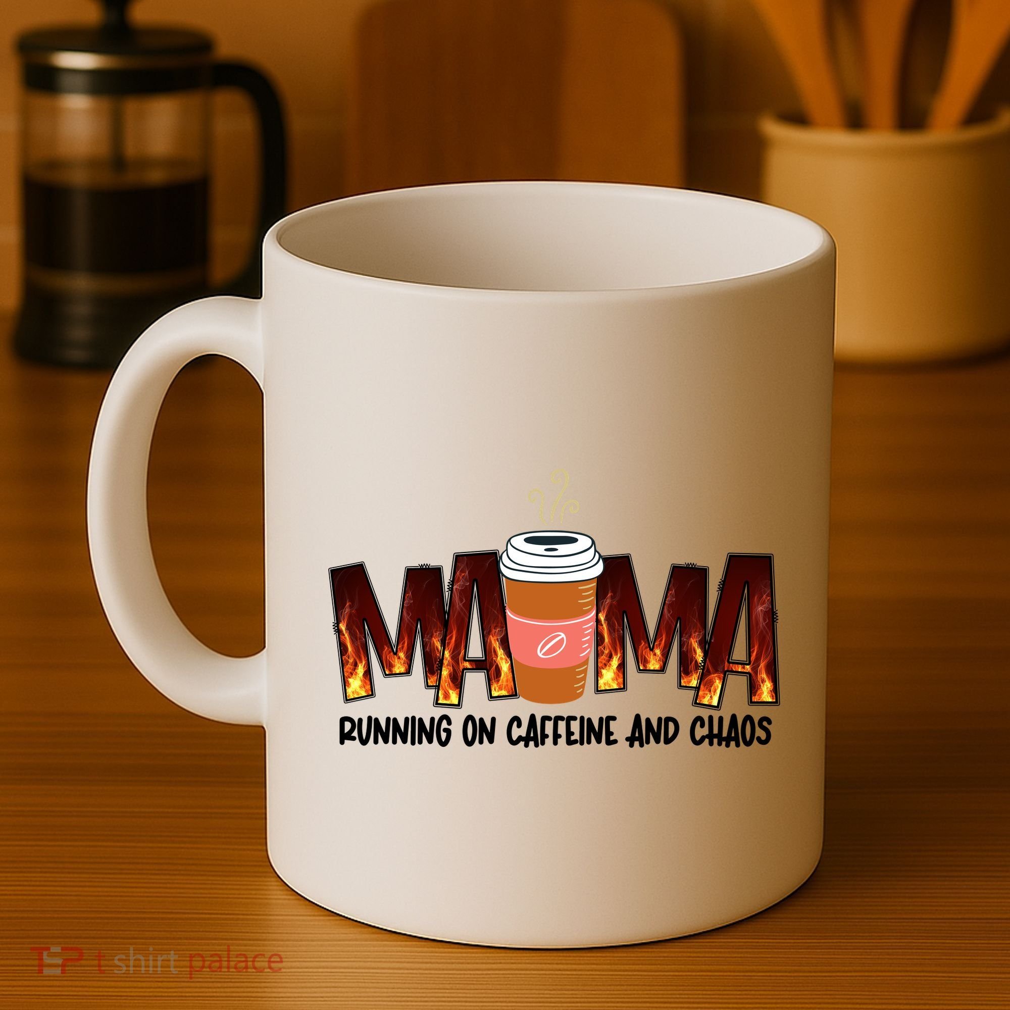 Coffee Mom MAMA Running On Caffeine And Chaos Coffee Mug