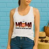 Coffee Mom MAMA Running On Caffeine And Chaos Women's Tank Top thumb 2