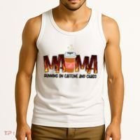 Coffee Mom MAMA Running On Caffeine And Chaos Tank Top thumb 3