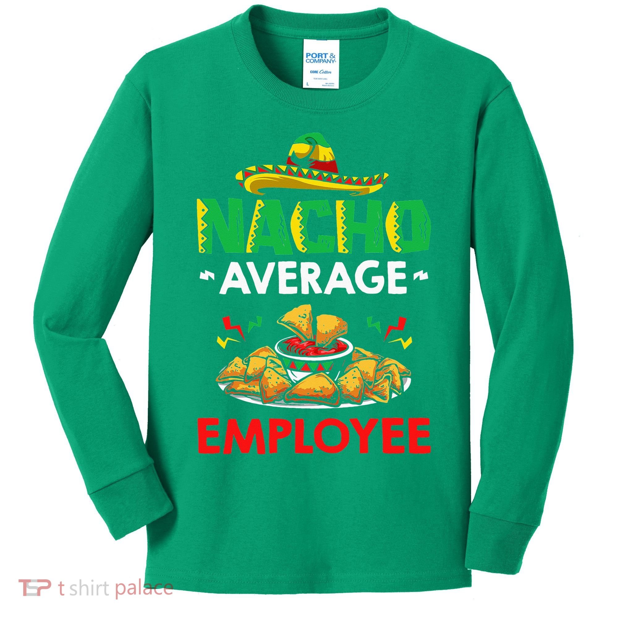 Cinco Mayo Mexican Worker 5 De Mayo Nacho Average Employee Kids Long Sleeve Shirt