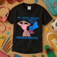 Call Me New England Cause I Got Massivehugetits Kids T-Shirt thumb 3