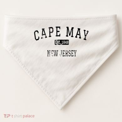 Cape May New Jersey Nj Vintage USA-Made Doggie Bandana