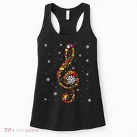 Christmas Music Note Symbol School Music Teacher Lover Xmas Women's Tank Top thumb 0