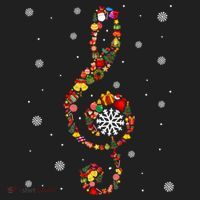 Christmas Music Note Symbol School Music Teacher Lover Xmas Hat thumb 2