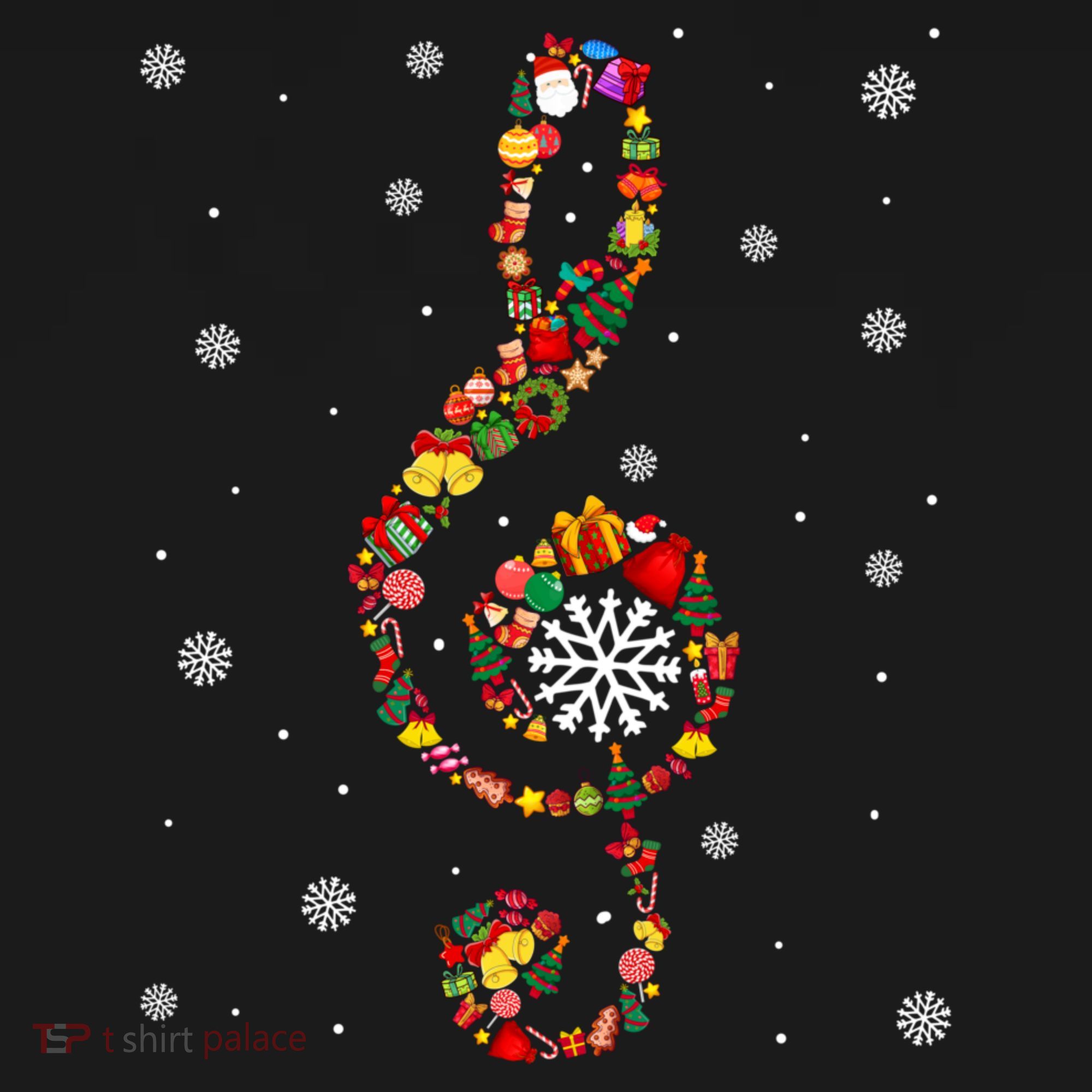Christmas Music Note Symbol School Music Teacher Lover Xmas Tank Top