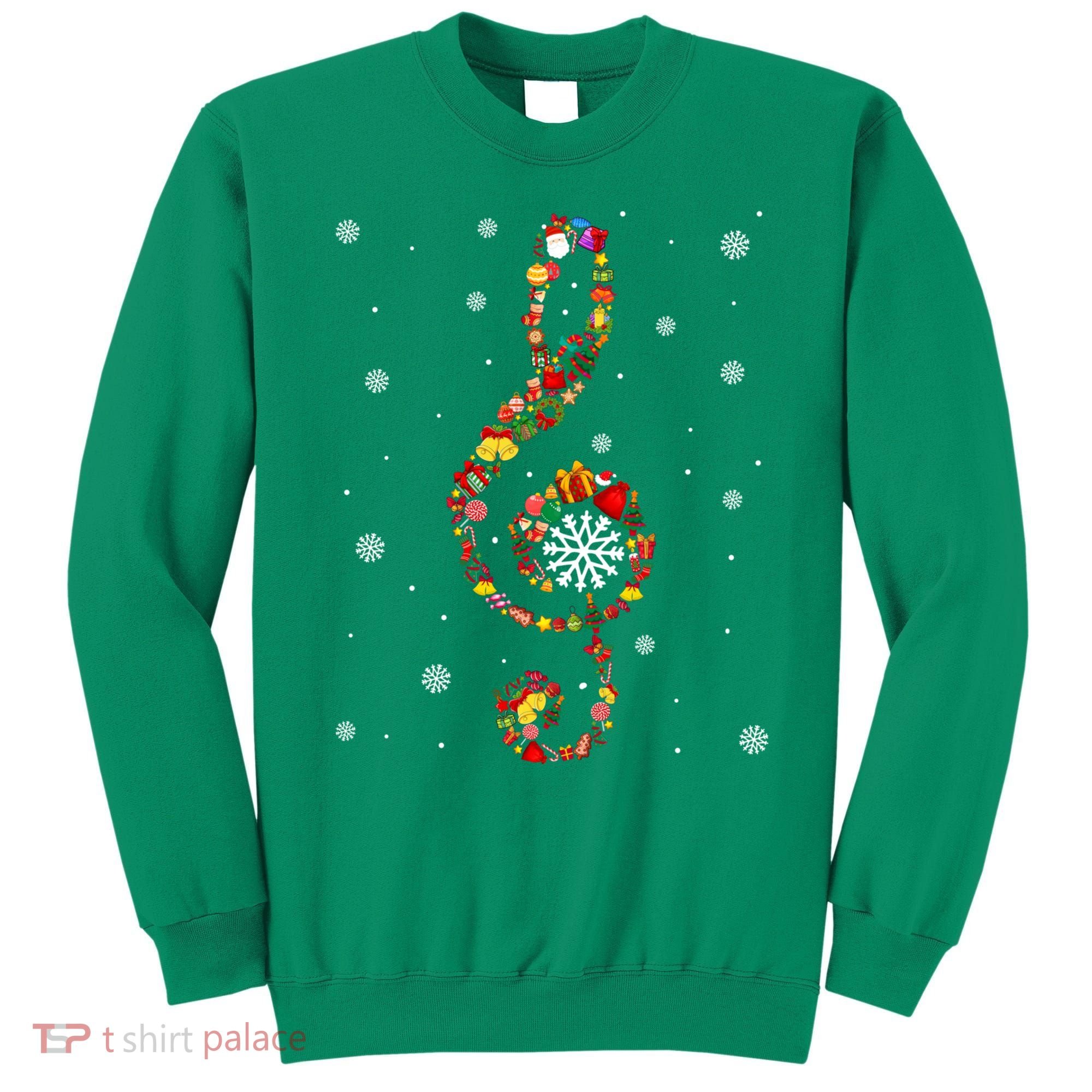 Christmas Music Note Symbol School Music Teacher Lover Xmas Sweatshirt