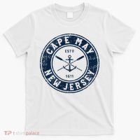 Cape May New Jersey Nj Vintage Boat Anchor & Oars T-Shirt thumb 0