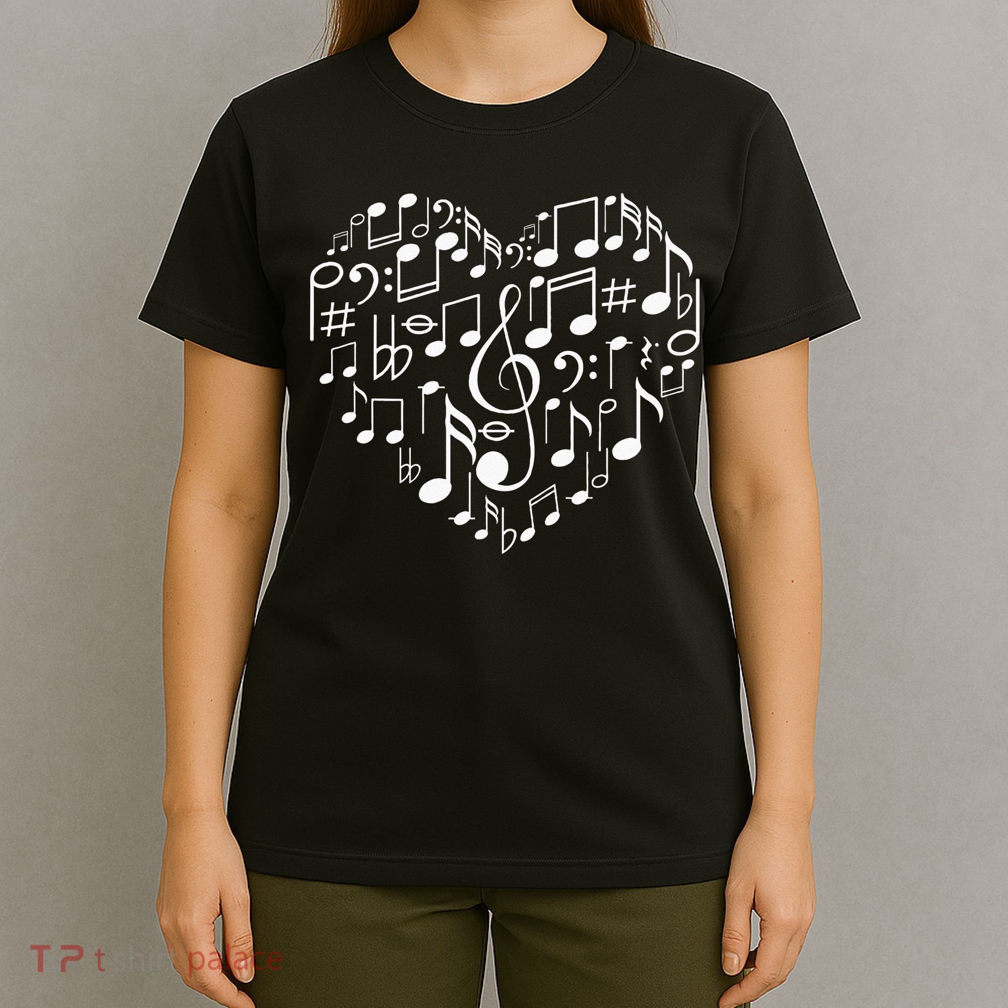 Cool Music Note Art For Men Women Music Musical Note Lover T-Shirt