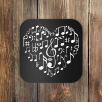 Cool Music Note Art For Men Women Music Musical Note Lover Coaster thumb 0