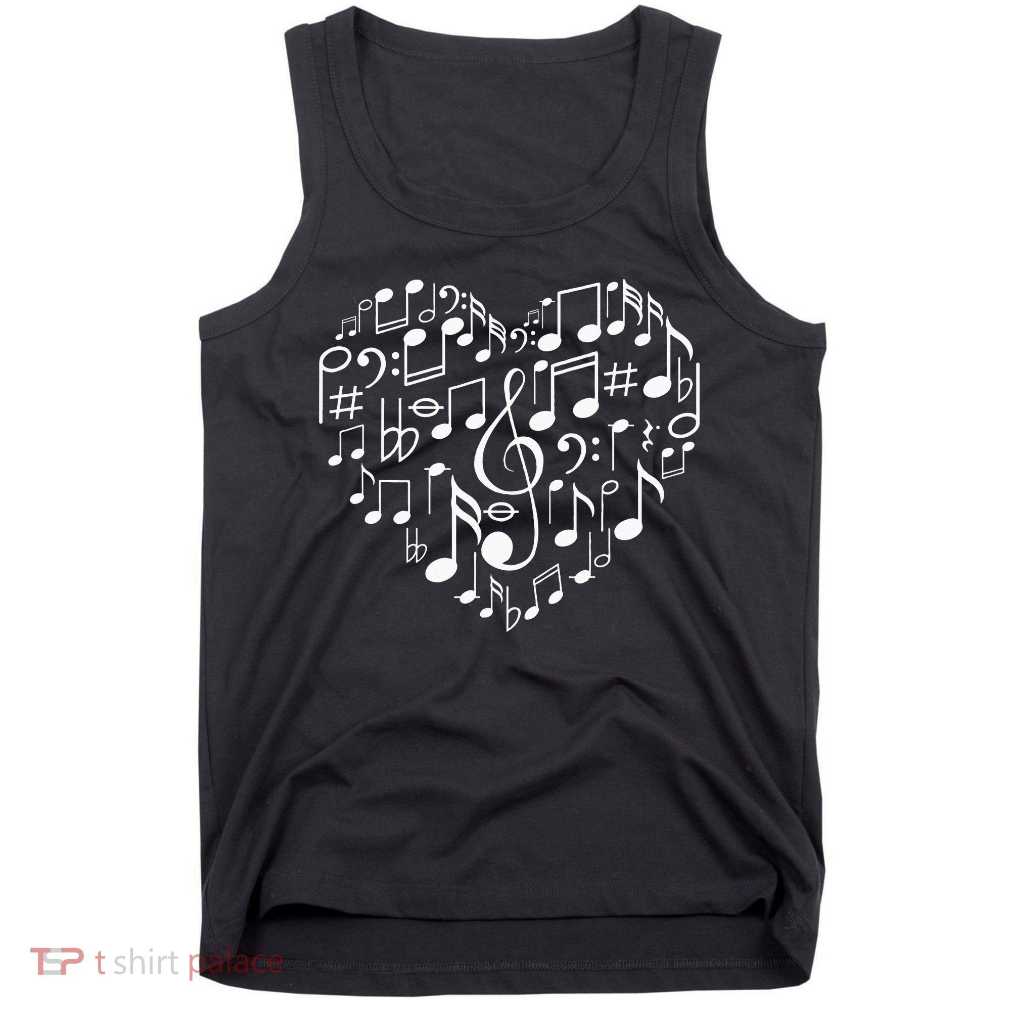 Cool Music Note Art For Men Women Music Musical Note Lover Tank Top
