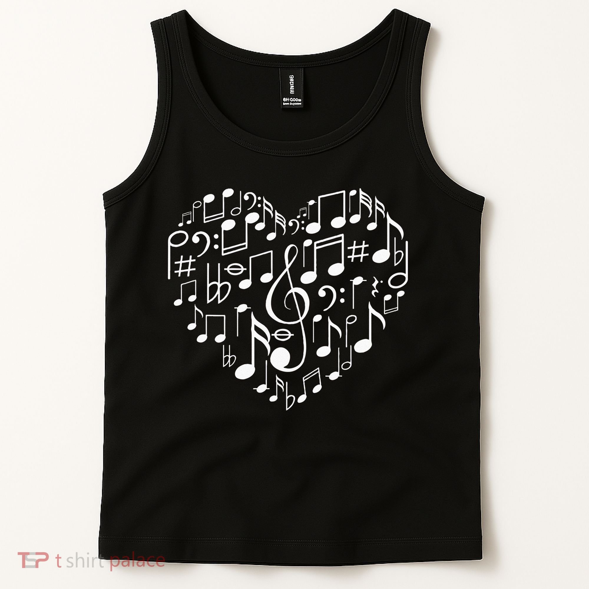 Cool Music Note Art For Men Women Music Musical Note Lover Tank Top