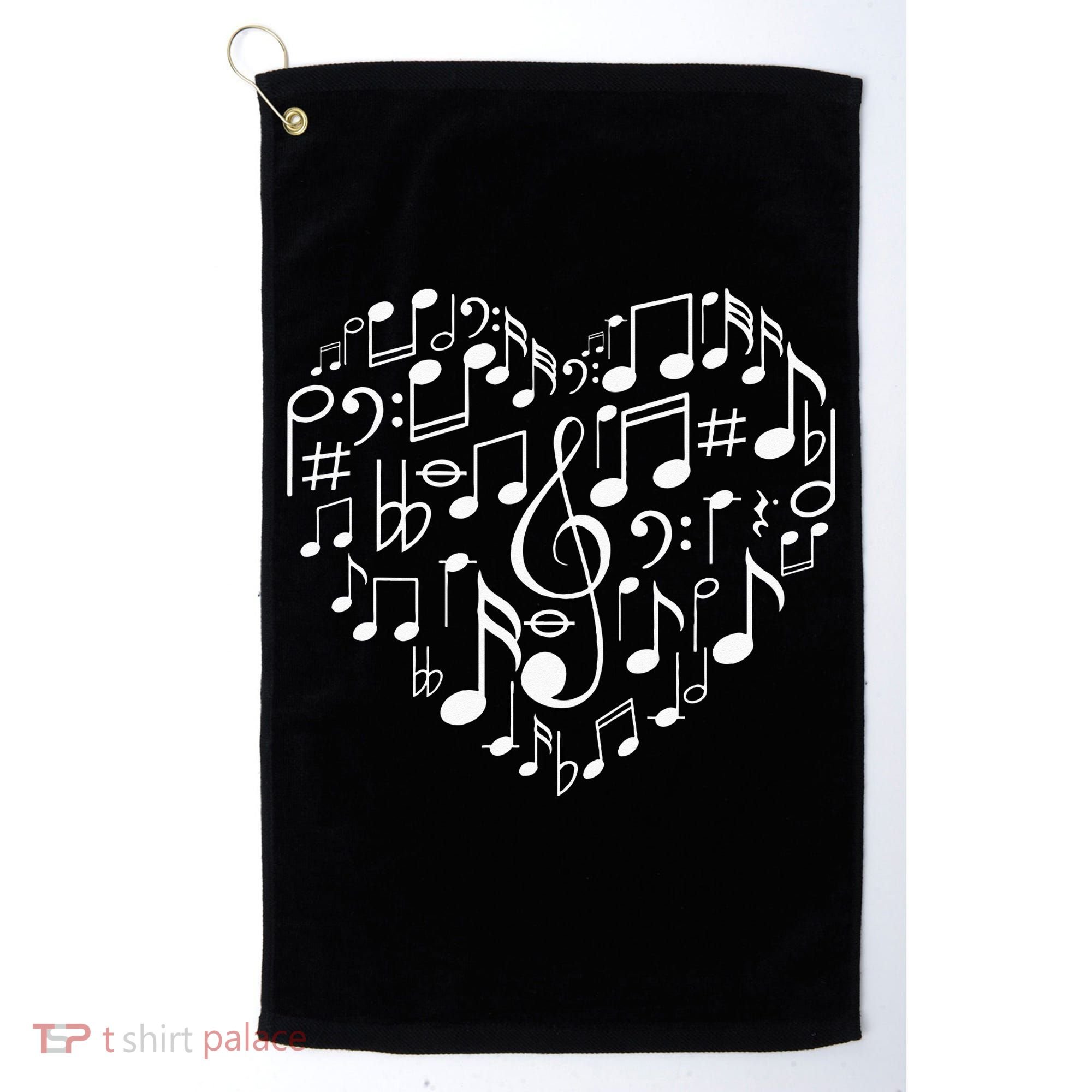 Cool Music Note Art For Men Women Music Musical Note Lover Golf Towel