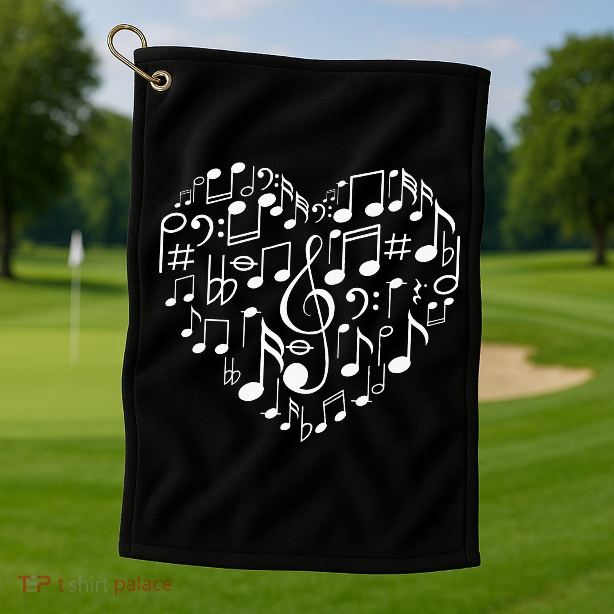 Cool Music Note Art For Men Women Music Musical Note Lover Golf Towel