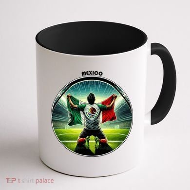 Cool Mexico National Soccer Team With Flag Coffee Mug back