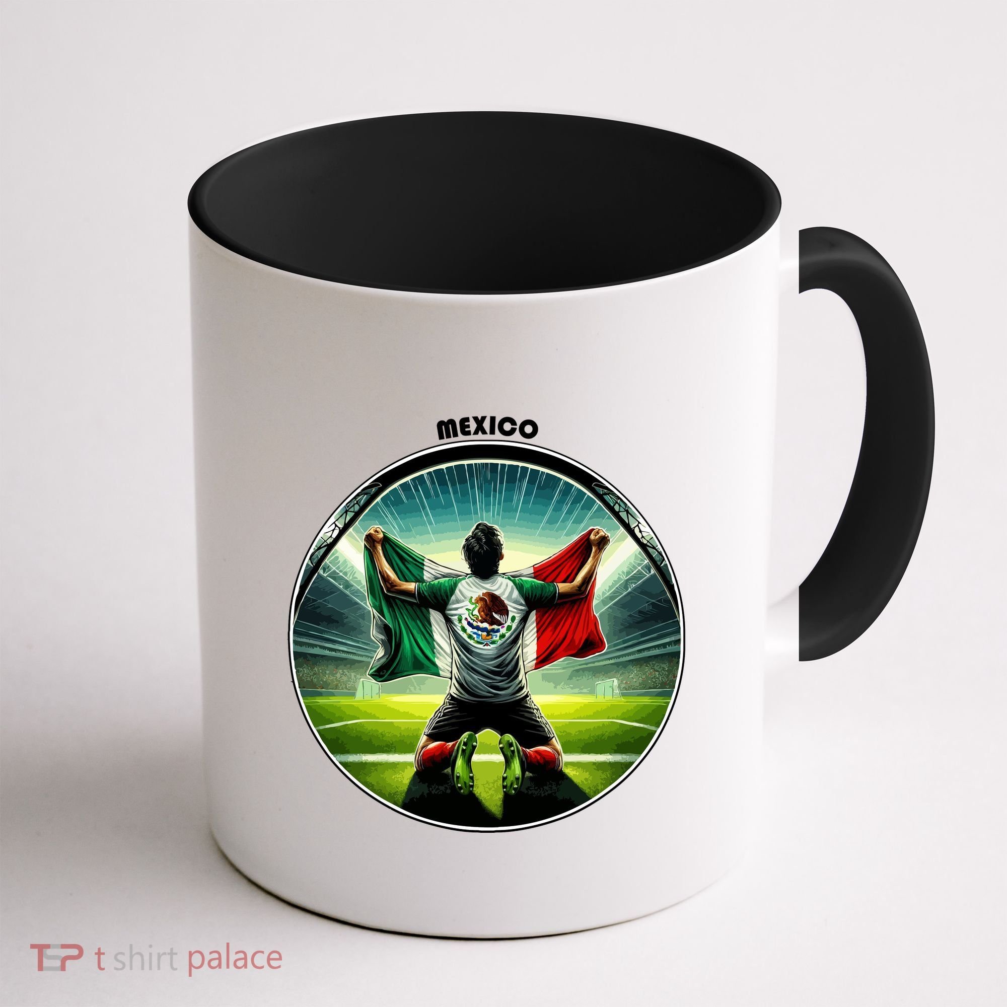 Cool Mexico National Soccer Team With Flag Coffee Mug