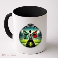 Cool Mexico National Soccer Team With Flag Coffee Mug thumb 0