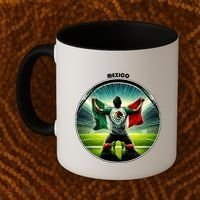 Cool Mexico National Soccer Team With Flag Coffee Mug thumb 2