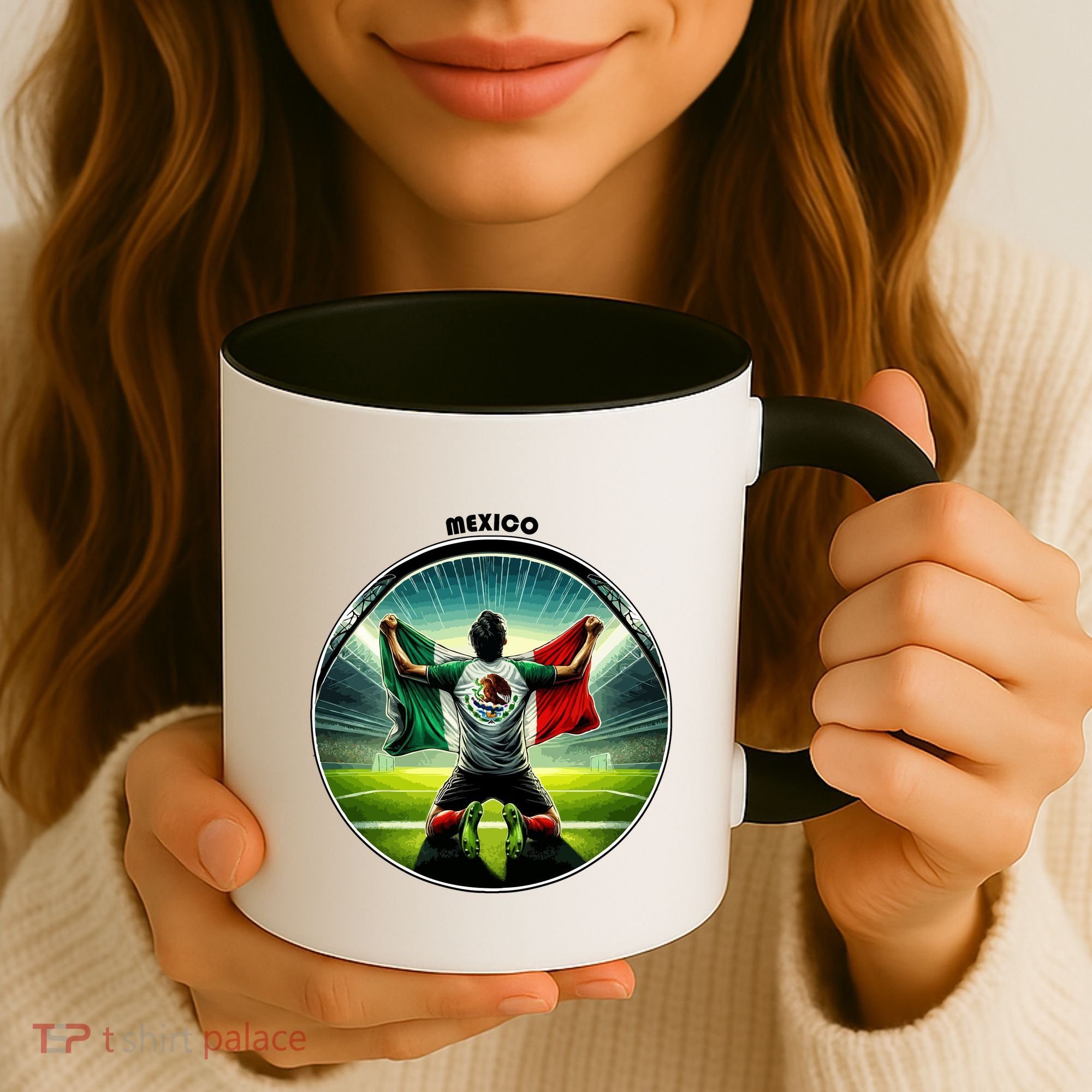 Cool Mexico National Soccer Team With Flag Coffee Mug
