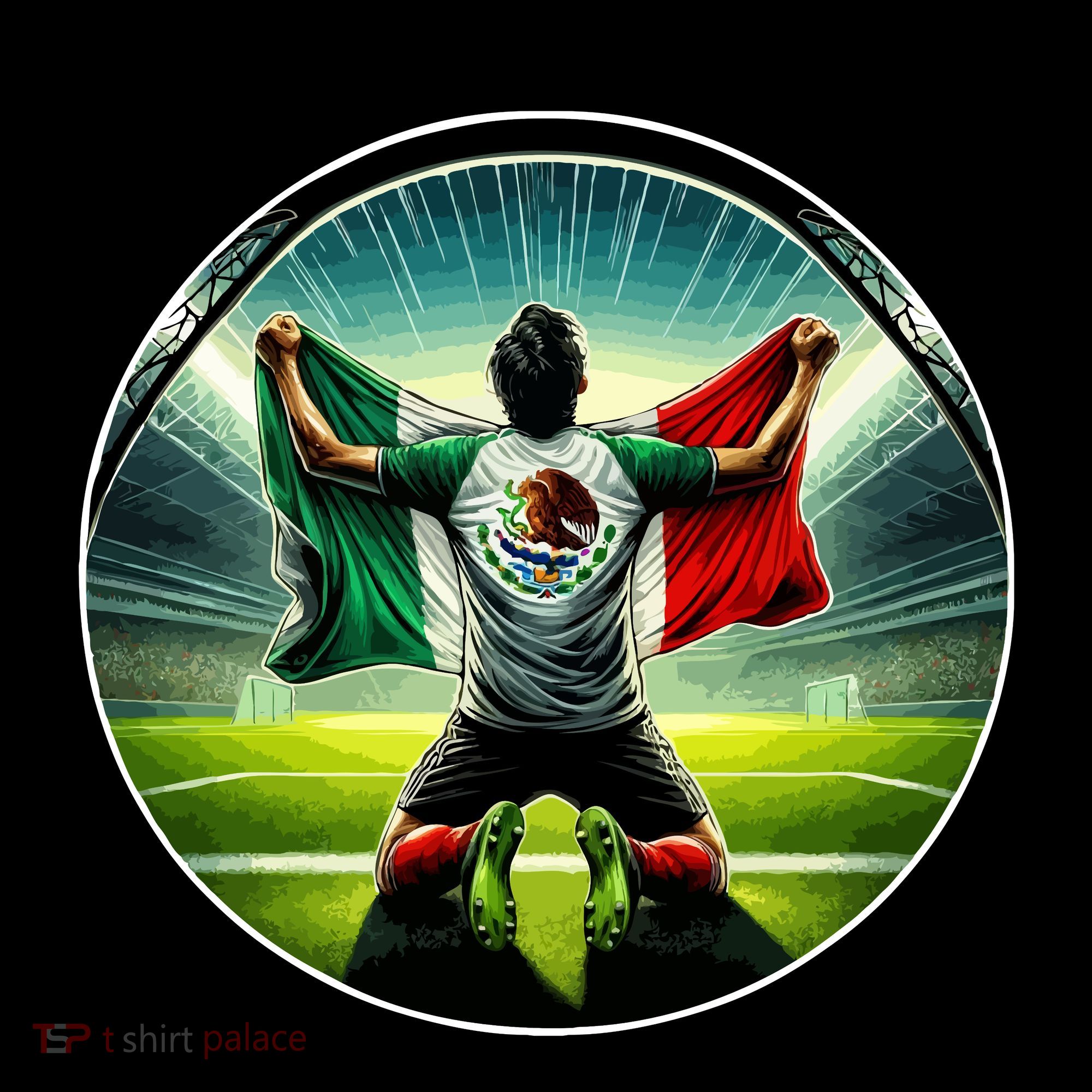 Cool Mexico National Soccer Team With Flag Coffee Mug