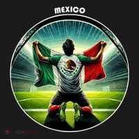 Cool Mexico National Soccer Team With Flag Women's Hoodie thumb 2