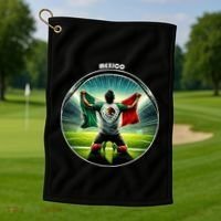 Cool Mexico National Soccer Team With Flag Golf Towel thumb 1