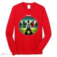 Cool Mexico National Soccer Team With Flag Long Sleeve Shirt thumb 0
