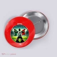 Cool Mexico National Soccer Team With Flag Button thumb 0