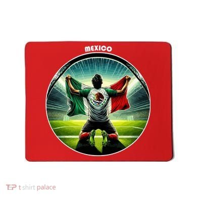 Cool Mexico National Soccer Team With Flag Mousepad