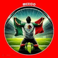 Cool Mexico National Soccer Team With Flag Mousepad thumb 1
