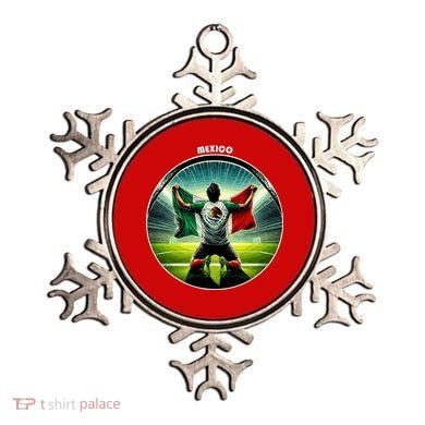 Cool Mexico National Soccer Team With Flag Ornament