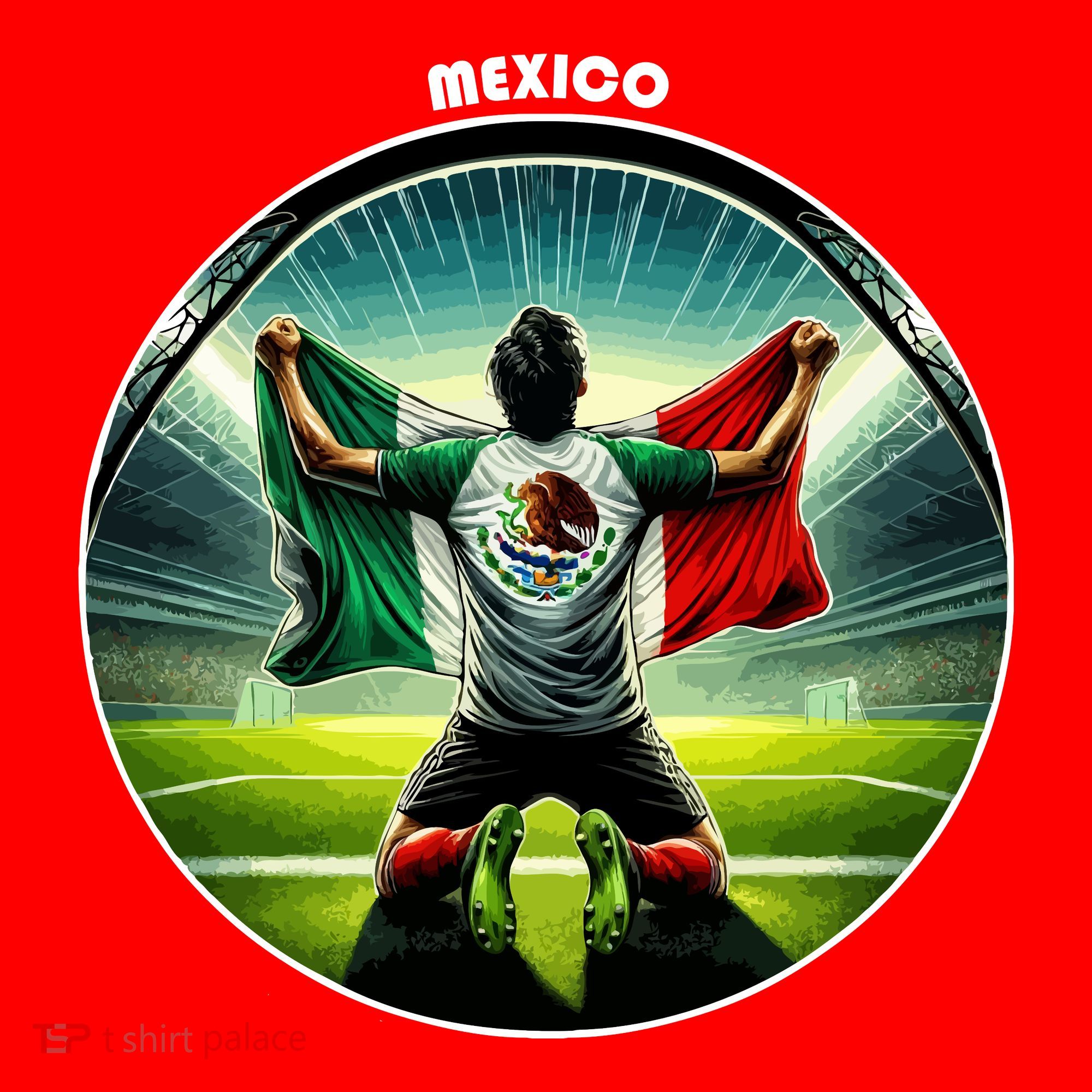 Cool Mexico National Soccer Team With Flag Women's Tank Top