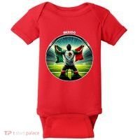 Cool Mexico National Soccer Team With Flag Baby Bodysuit thumb 0