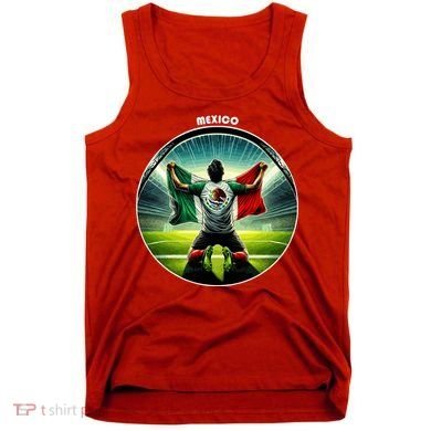 Cool Mexico National Soccer Team With Flag Tank Top