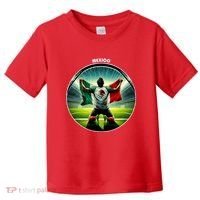Cool Mexico National Soccer Team With Flag Toddler T-Shirt thumb 0