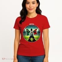 Cool Mexico National Soccer Team With Flag Women's T-Shirt thumb 4