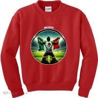 Cool Mexico National Soccer Team With Flag Kids Sweatshirt thumb 0