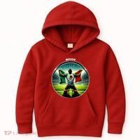 Cool Mexico National Soccer Team With Flag Kids Hoodie thumb 0