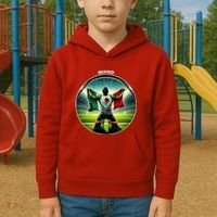 Cool Mexico National Soccer Team With Flag Kids Hoodie thumb 2