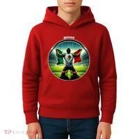 Cool Mexico National Soccer Team With Flag Kids Hoodie thumb 4
